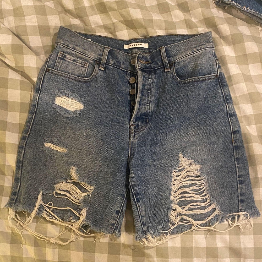 PacSun High Rise Denim Boy Shorts